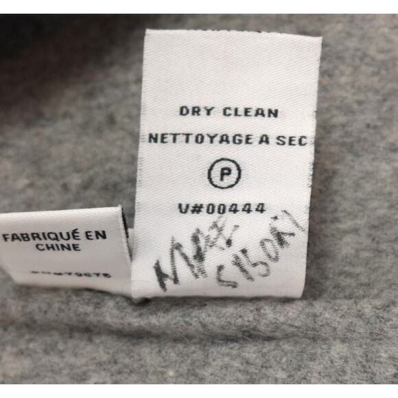 DVF Diane Von Furstenberg Shannon Coat Jacket Womens Small Gray Corporate Siren - Picture 11 of 16